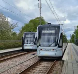 Aarhus Stadtbahn Linie L2 mit Niederflurgelenkwagen 1102-1202 am Mårslet (2021)