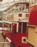 Archivfoto: London Doppelstocktriebwagen 355 im London Transport Museum (1978)