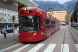 Innsbruck Straßenbahnlinie 3 mit Niederflurgelenkwagen 310 am Hauptbahnhof, Südtiroler Platz (Südtiroler Platz) (2012)