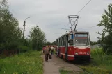 Kramatorsk Straßenbahnlinie 3 mit Triebwagen 0059 auf Tytova Street (2012)