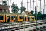 Mülhausen Niederflurgelenkwagen 2016 auf der Seitenbahn bei Depot Impasse de la Mertzau (2007)
