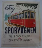 Plakat: Odense Hovedlinie mit Triebwagen 15  (1930-1940)