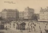 Postkarte: Brüssel Straßenbahnlinie 60 auf Place Rogier/Rogierplein (1900)