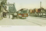 Postkarte: Dresden Triebwagen 256 auf Schillerplatz (1915)