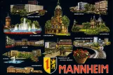 Postkarte: Mannheim auf Rheinbrücke (1958)