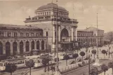 Postkarte: Mannheim Straßenbahnlinie 2 am MA Hauptbahnhof (1910)