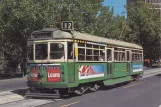 Postkarte: Melbourne Straßenbahnlinie 12 mit Triebwagen 861 auf Macarthur Street (1995)