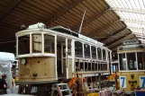 Skjoldenæsholm Triebwagen 100 während der Restaurierung Das Straßenbahnmuseum (2009)