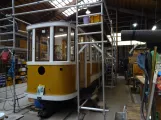 Skjoldenæsholm Triebwagen 361 während der Restaurierung Das Straßenbahnmuseum (2023)