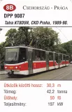 Spielkarte: Prag Straßenbahnlinie 9 mit Gelenkwagen 9087 (2014)