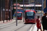 Sydney Stadtbahn Linie L1 mit Niederflurgelenkwagen 2112 auf Darling Dr (2014)