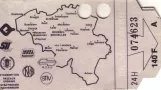 Tageskarte für Gesellschaft für zwischengemeindlichen Verkehr zu Brüssel (MIVB/STIB) (1990)