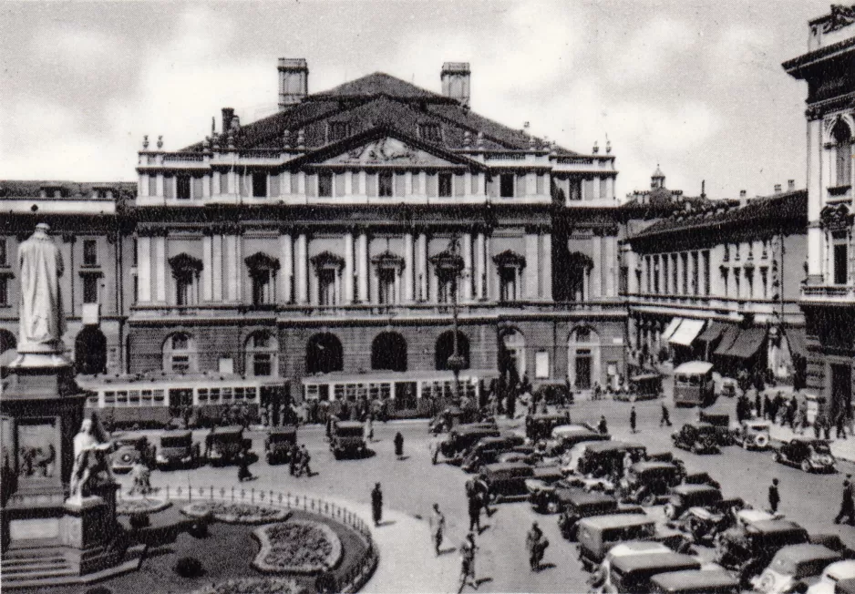 Archivfoto: Mailand auf Piazza della Scala (1951-1953)
