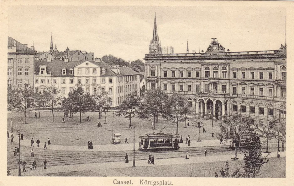 Postkarte: Kassel auf Königsplatz (1904)