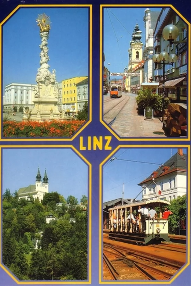 Postkarte: Linz Straßenbahnlinie 1 im Linz (1998)