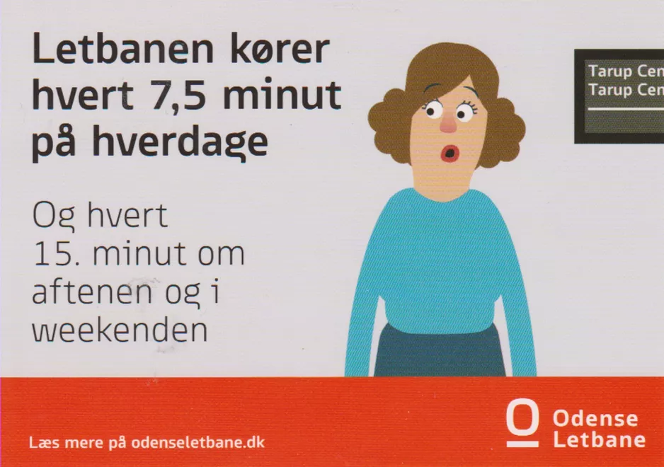 Postkarte: Odense Letbanen kører hvert 7,5 minut på hverdage (2022)