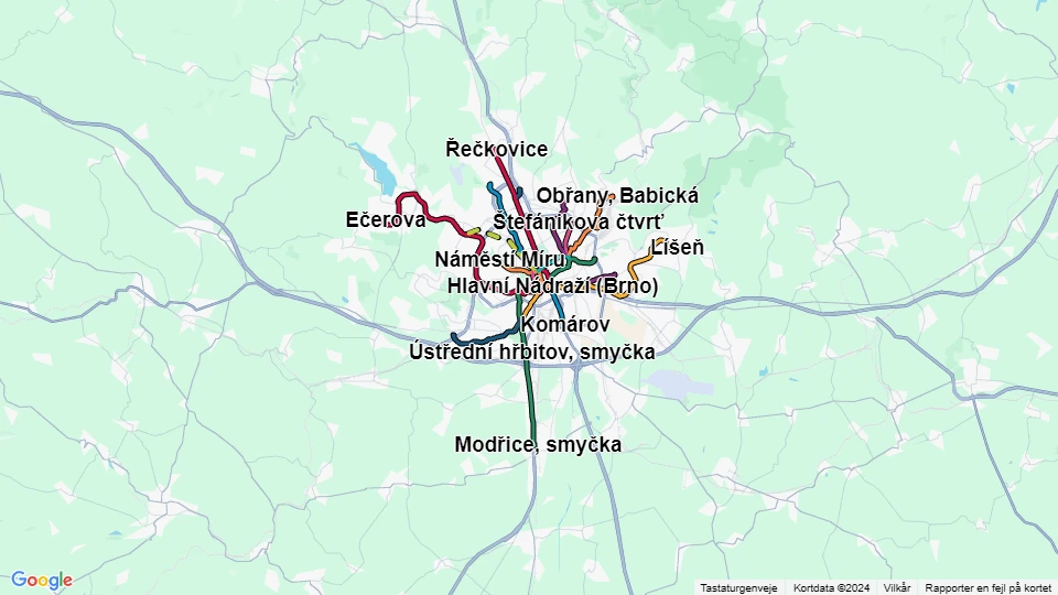 Dopravní podnik města Brna (DPMB) Linienkarte