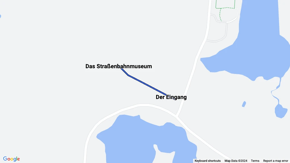 Skjoldenæsholm Meterspur: Das Straßenbahnmuseum - Der Eingang Linienkarte