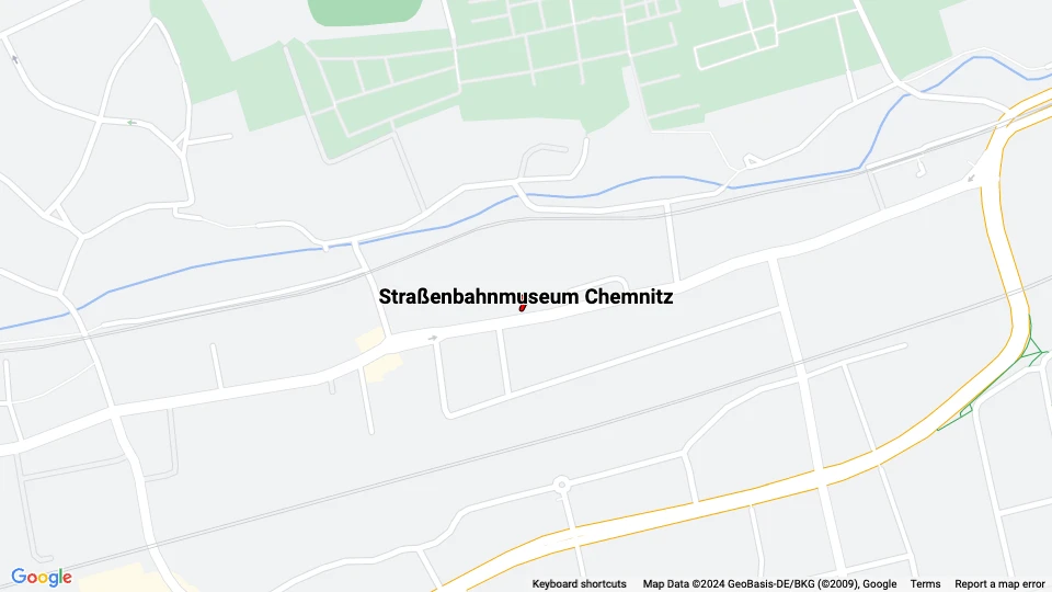 Straßenbahnmuseum Chemnitz Linienkarte