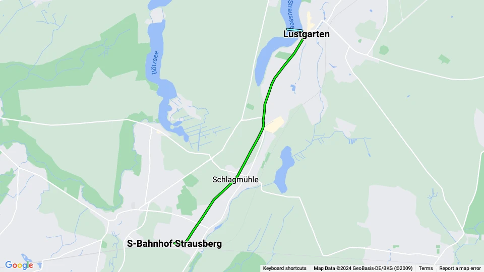 Strausberger Eisenbahn Linienkarte