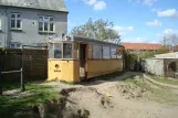 Aarhus Triebwagen 9 hinter Tirsdalens Kindergarten (2015)