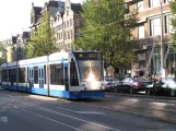 Amsterdam Straßenbahnlinie 1 mit Niederflurgelenkwagen 2035 auf Nieuwezijds Voorburgwal (2009)