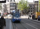 Amsterdam Straßenbahnlinie 14 mit Gelenkwagen 804 am Westermarkt (2009)