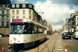 Antwerpen Straßenbahnlinie 24 mit Triebwagen 7113 auf Gemeentestraat, Koningin Astridplein (2002)