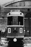 Archivfoto: Aarhus Triebwagen 1 vor dem Depot Enghavevej (1945)
