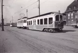 Archivfoto: Dortmund Straßenbahnlinie 405 mit Beiwagen 809 nahe bei Hauptbahnhof (1928)