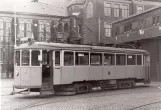 Archivfoto: Göteborg Triebwagen 209 vor dem Depot Stampen (1928)