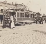 Archivfoto: Malmö Straßenbahnlinie 3 mit Triebwagen 23 am Die Central Station (1908)