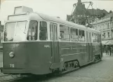 Archivfoto: Malmö Triebwagen 70 auf Gustav Adolfs Torg (1947)