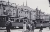 Archivfoto: Zagreb Triebwagen 3 auf Trg bana Josipa Jelačića (1959)