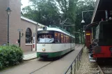 Arnhem Straßenbahnen im Freilichtmuseum mit Gelenkwagen 631 am Dorp (2014)