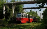 Awdijiwka Straßenbahnlinie 2 mit Triebwagen 061 am Tramvaynoe depo (2012)