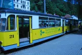 Bad Schandau Kirnitzschtal 241 mit Beiwagen 21 am Kurpark (2015)