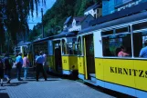 Bad Schandau Kirnitzschtal 241 mit Beiwagen 23 am Kurpark (2015)