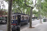 Barcelona 55, Tramvía Blau mit Triebwagen 8 auf Av. del Tibidabo (2012)