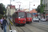 Beograd Straßenbahnlinie 13 mit Gelenkwagen 229 auf Beogradska (2008)