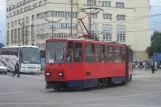 Beograd Straßenbahnlinie 3 mit Gelenkwagen 296 auf Savski trg (2008)