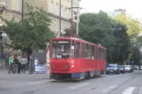 Beograd Straßenbahnlinie 3 mit Gelenkwagen 334 auf Nemanjina (2008)