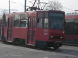 Beograd Straßenbahnlinie 7 mit Gelenkwagen 216 am Blok 42 (2016)