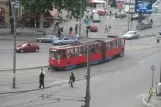 Beograd Straßenbahnlinie 7 mit Gelenkwagen 342 auf Ekonomski Fakultet (2008)