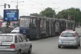 Beograd Straßenbahnlinie 7 mit Gelenkwagen 418 am Ekonomski Fakultet (2008)