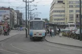 Beograd Straßenbahnlinie 9 mit Gelenkwagen 289 am Savski Trg (2008)