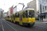 Berlin Schnelllinie M4 mit Gelenkwagen 6034 am S Hackescher Markt (2012)