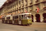 Bern Straßenbahnlinie 9 mit Gelenkwagen 15 auf Spitalgate (1982)