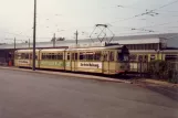 Bielefeld Straßenbahnlinie 2 mit Gelenkwagen 804 am Sieker (1981)