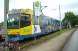 Bielefeld Straßenbahnlinie 3 mit Gelenkwagen 575 am Babenhausen Süd (2012)